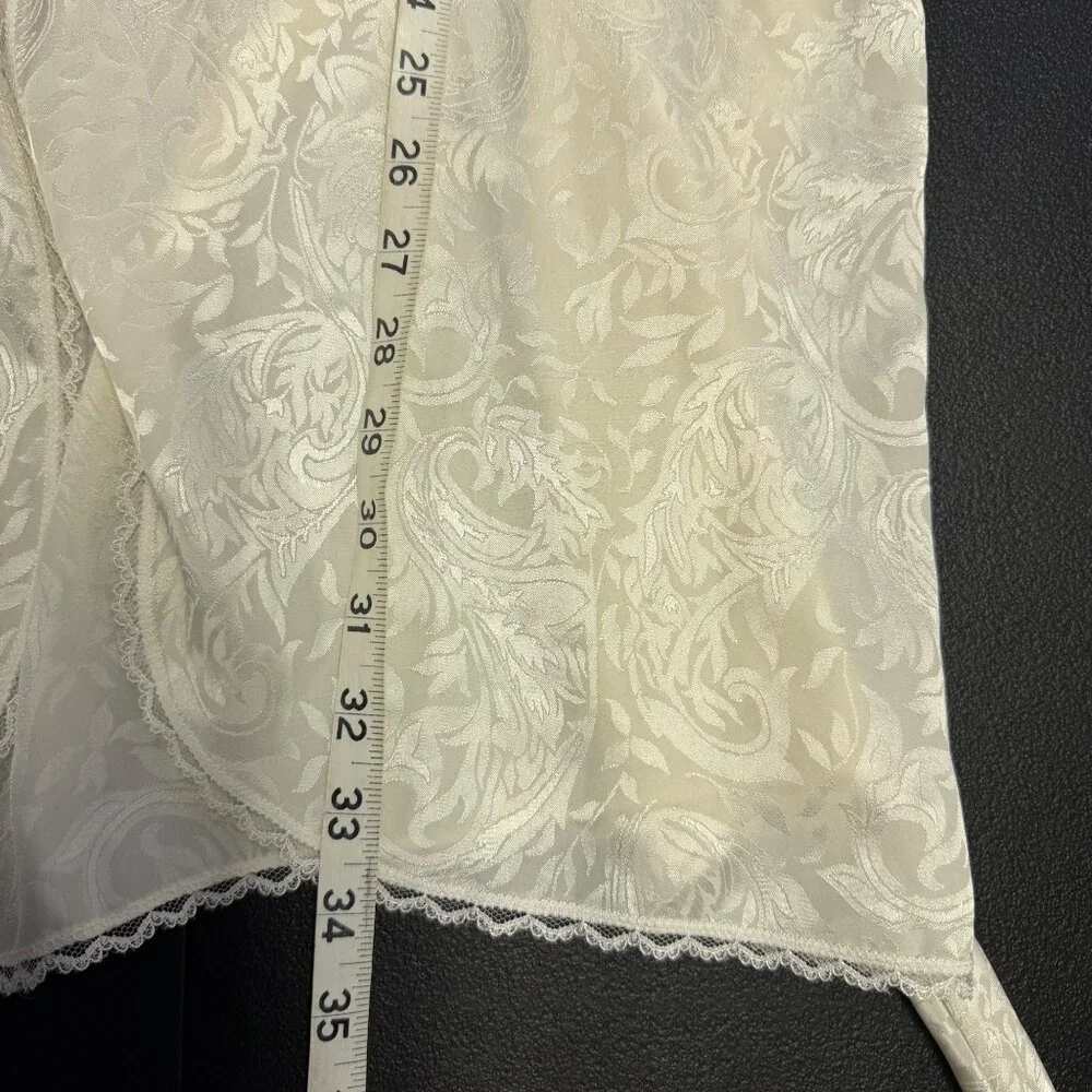 VTG Lucie Ann II Ivory Lace Slip Dress USA  Romantic Lingerie Nightgown Set MED - Picture 11 of 12